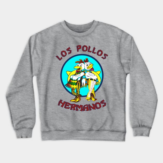 Los Pollos Hermanos Vintage Halftone Crewneck Sweatshirt by Mr.PopArts